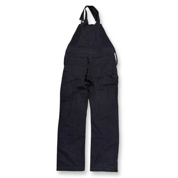 Carhartt Women’s Duck Bib Overalls OR2438-W XS Regular Loose Fit Dark Brown - Picture 4 of 7